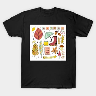 Autumn Doodle Elements T-Shirt